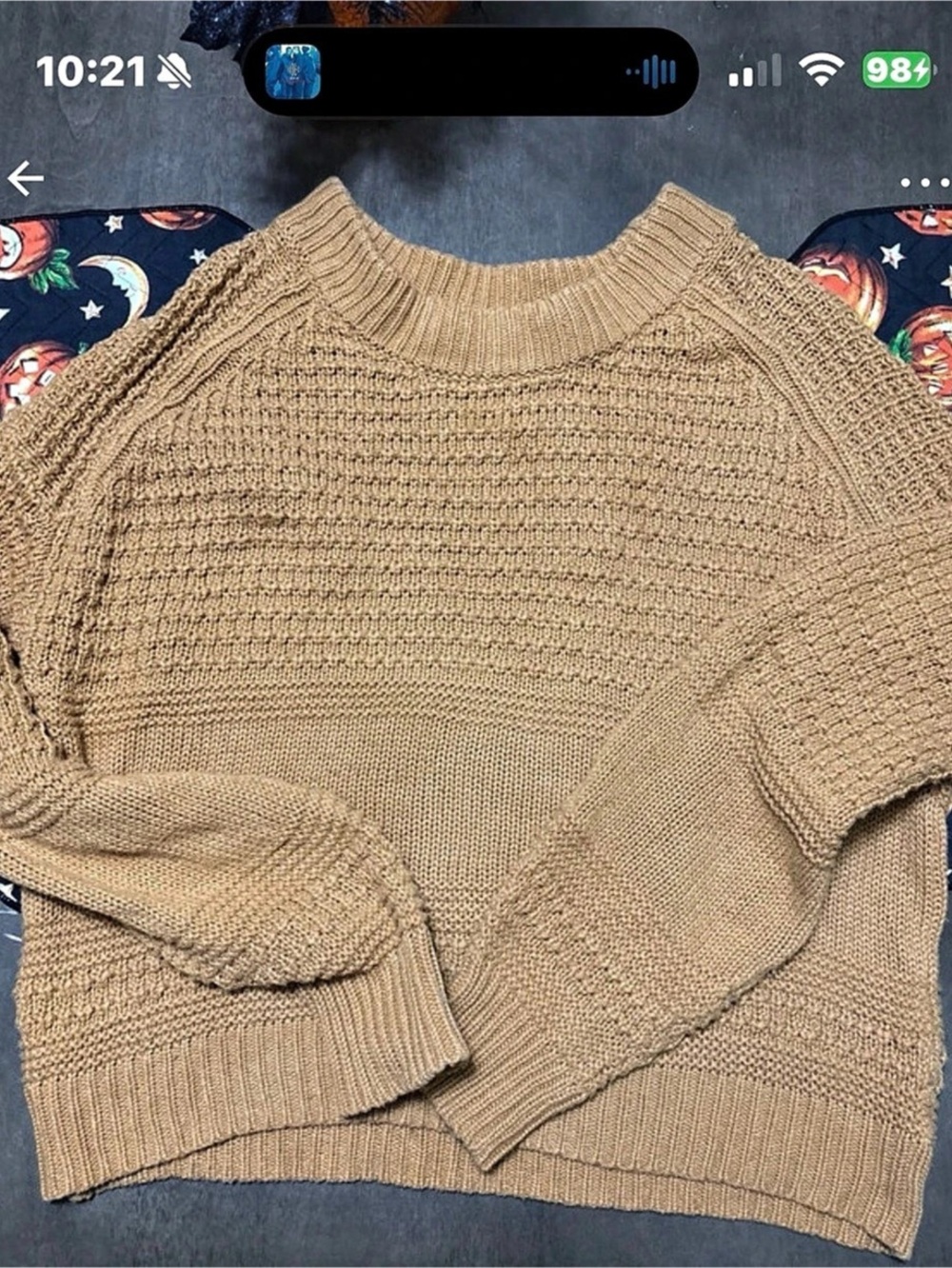 Universal Thread Chunky Knit Sweater Camel Tan Womenโs Large